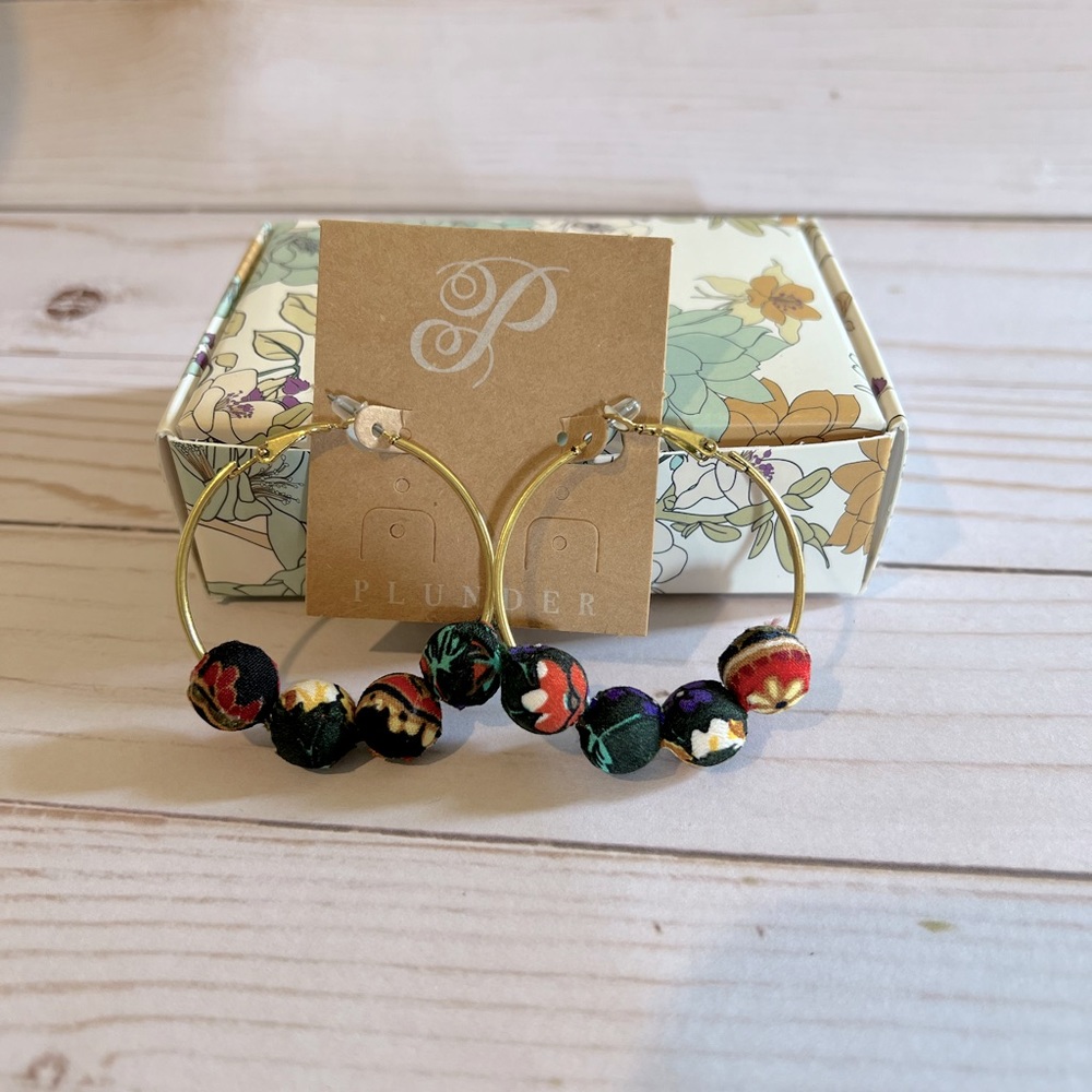 Plunder Blythe gold hoop earrings